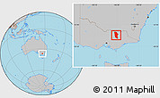 Gray Location Map of Wangaratta