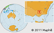 Political Location Map of Wangaratta