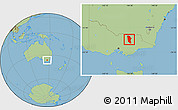 Savanna Style Location Map of Wangaratta