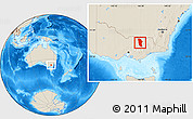 Shaded Relief Location Map of Wangaratta