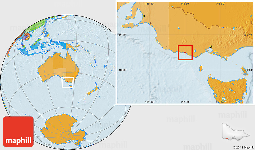 Political Location Map of Warrnambool