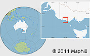 Savanna Style Location Map of Warrnambool, highlighted country