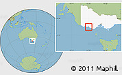 Savanna Style Location Map of Warrnambool, highlighted parent region