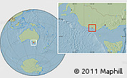 Savanna Style Location Map of Warrnambool, hill shading