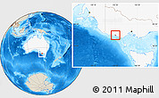 Shaded Relief Location Map of Warrnambool, highlighted country