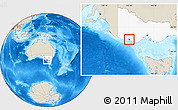 Shaded Relief Location Map of Warrnambool, highlighted parent region