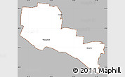 Gray Simple Map of Warrnambool, cropped outside