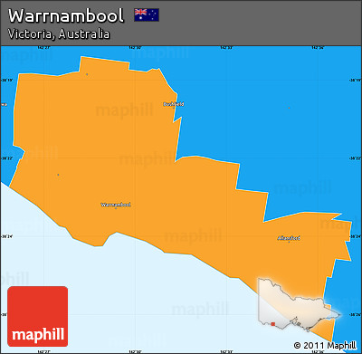 Political Simple Map of Warrnambool