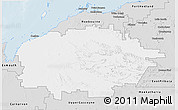 Silver Style 3D Map of Ashburton