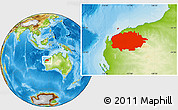 Physical Location Map of Ashburton