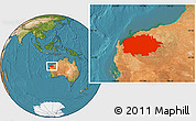 Satellite Location Map of Ashburton