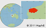 Savanna Style Location Map of Ashburton