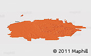 Political Panoramic Map of Ashburton, cropped outside