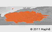Political Panoramic Map of Ashburton, desaturated