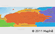 Political Panoramic Map of Ashburton