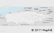 Silver Style Panoramic Map of Ashburton