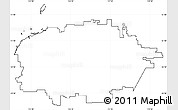 Blank Simple Map of Ashburton, cropped outside