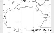 Blank Simple Map of Ashburton, no labels