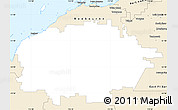 Classic Style Simple Map of Ashburton
