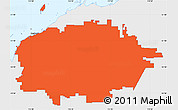 Political Simple Map of Ashburton, single color outside