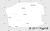 Silver Style Simple Map of Cuballing