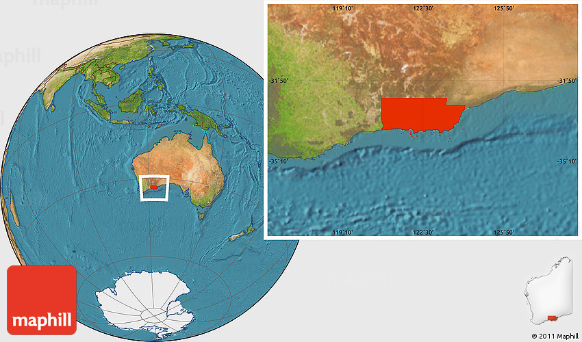 Satellite Location Map of Esperance