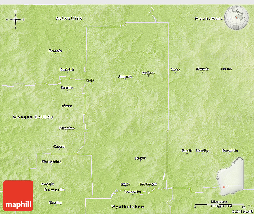 Physical 3D Map of Koorda