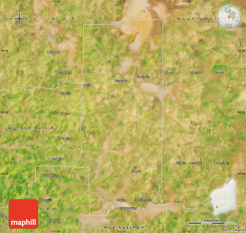 Satellite Map of Koorda