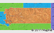Satellite Map of Laverton, political outside