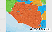 Political 3D Map of Manjimup