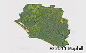 Satellite 3D Map of Manjimup, cropped outside