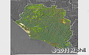 Satellite 3D Map of Manjimup, desaturated