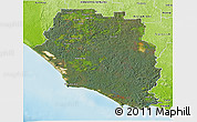 Satellite 3D Map of Manjimup, physical outside