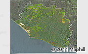 Satellite 3D Map of Manjimup, semi-desaturated