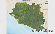 Satellite 3D Map of Manjimup, shaded relief outside