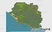 Satellite 3D Map of Manjimup, single color outside