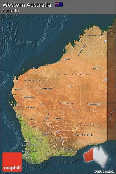 satellite map of western australia