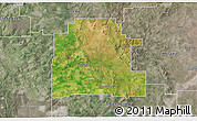Satellite 3D Map of Mingenew, semi-desaturated