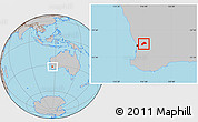 Gray Location Map of Northam