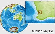 Physical Location Map of Northam