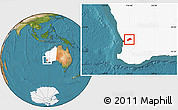 Satellite Location Map of Northam, highlighted parent region