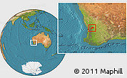 Satellite Location Map of Northam