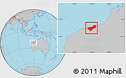 Gray Location Map of Port Hedland