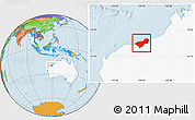 Political Location Map of Port Hedland, highlighted country