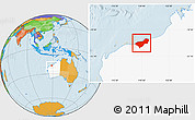 Political Location Map of Port Hedland, highlighted parent region