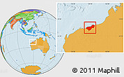 Political Location Map of Port Hedland