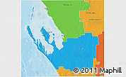 Political 3D Map of Shark Bay