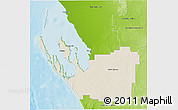 Shaded Relief 3D Map of Shark Bay, physical outside