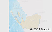 Shaded Relief 3D Map of Shark Bay, single color outside