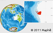 Physical Location Map of Shark Bay, highlighted parent region
